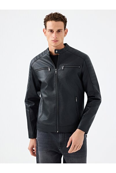 Loft Erkek Deri Mont Lf2033245 BLACK