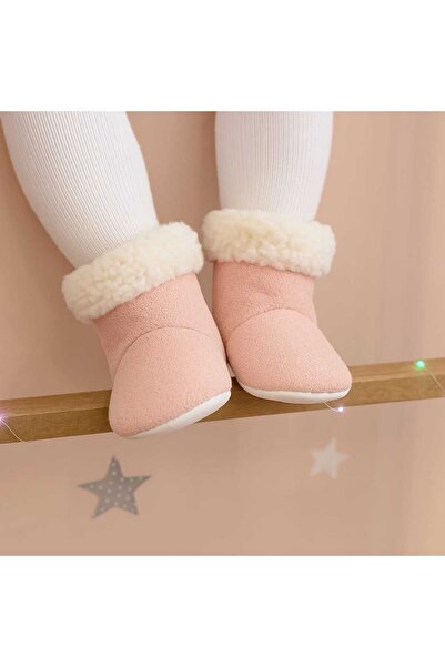 BY TUNA DESİGN Baby Winter Plush Lined Non-Slip Sole Home Boots, Newborn Shoes (Please Do Not Forget to Specify the Color)