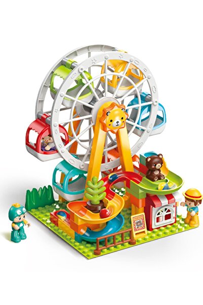 hak-iş oyuncak Ferris Wheel Amusement Park Large Block Set 81 Pieces