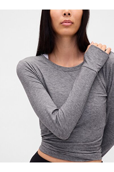 GAP Kadın Gri GapFit Breathe T-Shirt