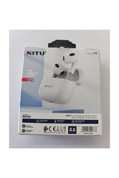 NITU Căști wireless intraauriculare Bluetooth 5.0, compatibile cu Android și iOS, bas suplimentar și sunet clar.