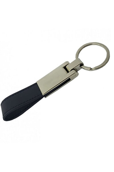 RiverWorld River World Keychain Metal Black Leather