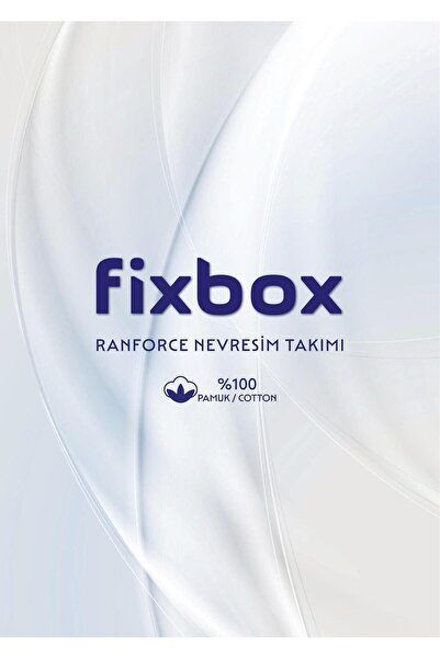 Cotton Box Fixbox Ranforce Double Size Fitted Sheet Duvet Cover Set Linea Powder