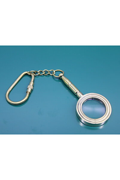 RiverWorld River World Keychain Brass Magnifying Glass