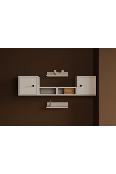 Nettrends 2 Kapaklı Duvar Rafı Merkezi Raflı Çoklu Depolama Çözümü Yüksek Kal...