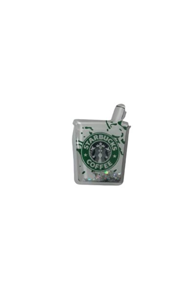 SOHO Popsocket liquid glitter phone/tablet stand in Starbucks Coffee shape, White