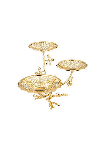 Dania Luxury metal serving stand with a botanical design - a touch of elegance to your table