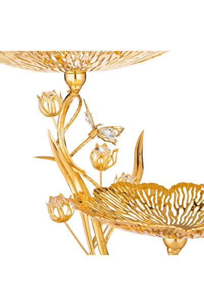 Dania Luxury metal serving stand with a botanical design - a touch of elegance to your table