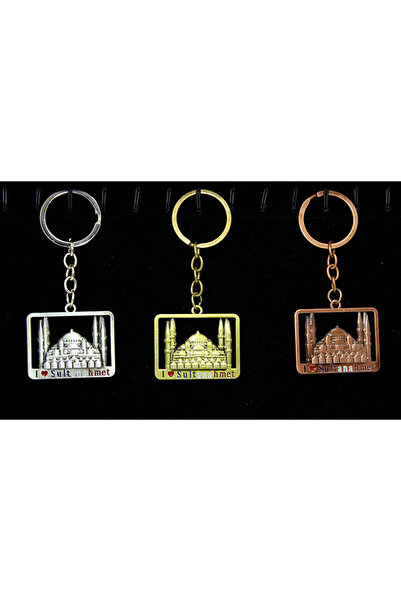 RiverWorld River World Keychain Square Metal Sultanahmet