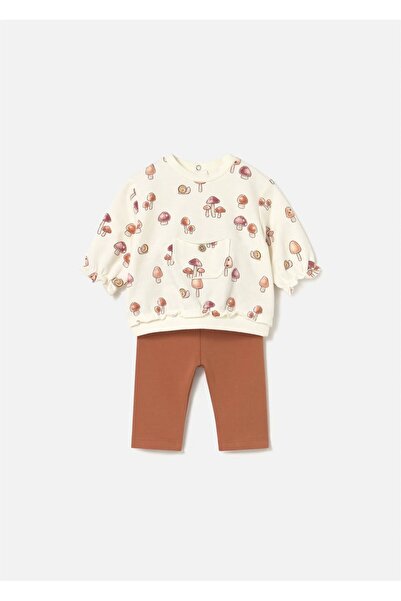 MAYORAL Baby Girl 4-Piece Top and Bottom Set Cinnamon 2710