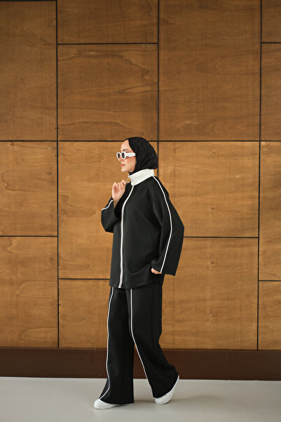 LOCCO Set dublu cu mâneci raglan pentru femei, negru