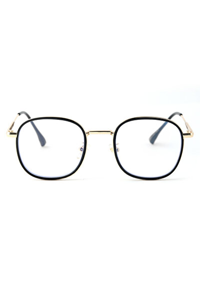 Angel Eyes Metal Gold Black Framed Blue Light Protection Computer Glasses