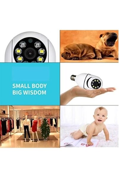 Generic Light Bulb Security Camera 360 Degree, Full HD 1080p Wireless Wifi Light Bulb Camera, Night Vision H