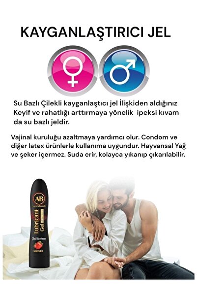 AuroraBoreale Premium Çilek Aromalı Büyük Boy Kayganlaştırıcı Jel Lubricant Gel