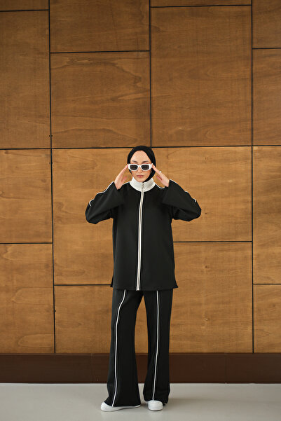 LOCCO Set dublu cu mâneci raglan pentru femei, negru