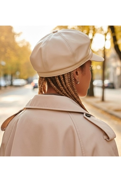 Bheka Concept Modern Leather Captain Hat