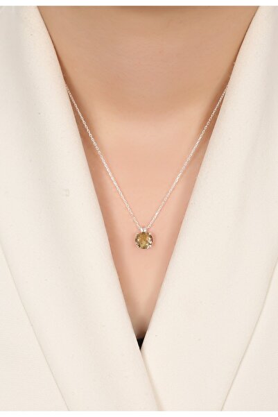 LİNOVE JEWELLERY Tektaş Zultanit Gümüş Kolye, 925 Ayar Gümüş Zultanit Kolye, ...