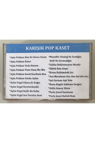 Raks Türkçe Pop Karışık Özel Dolum Kaset (Dönem Dolum Kaset Şarkı Listesi Kas...