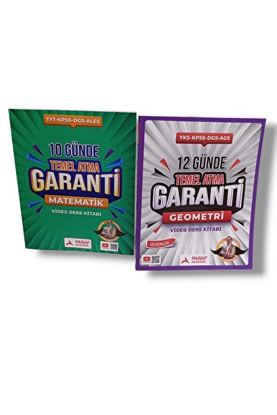 paraf yayınları PARAF AKADEMİ 10 GÜNDE GARANTİ MATEMATİK+12 GÜNDE GARANTİ GEO...