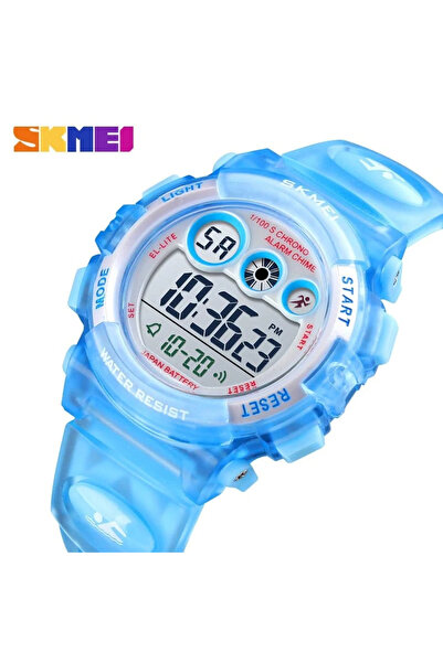 Skmei Ceas pentru copii, cronometru digital cu alarmă sport, iluminare din spate, 5 ATM, albastru