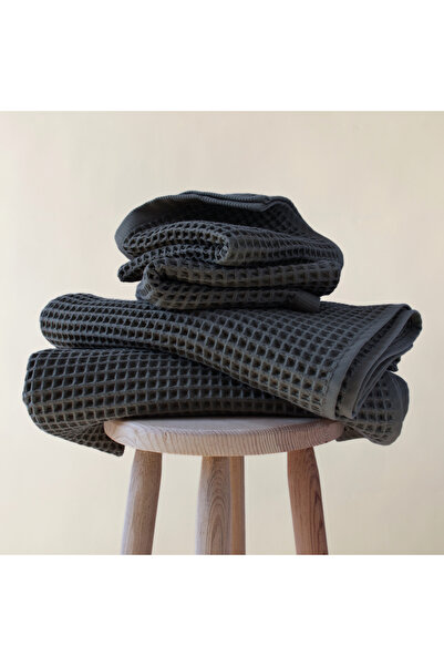 Püskül Tekstil Luxury 4-Piece Waffle Weave Towel Set (2 Bath + 2 Hand), 100% Cotton Quality Quick-Drying Towels