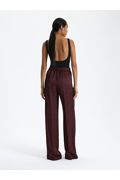 BAQA Patterned Plum Palazzo Pants