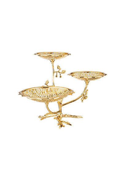 Dania Luxury metal serving stand with a botanical design - a touch of elegance to your table