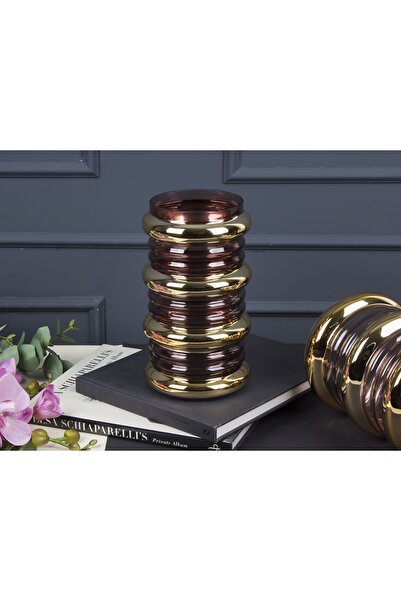 Sembol Pink Circle Glass Vase 18X31 cm