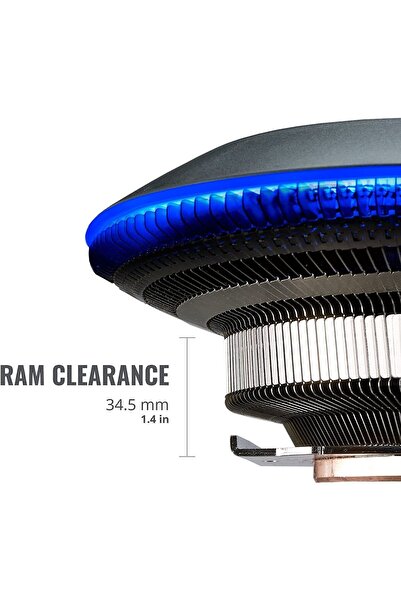 Cooler Master مبرد هواء وحدة المعالجة المركزية MasterAir G100M RGB منخفض الارتفاع