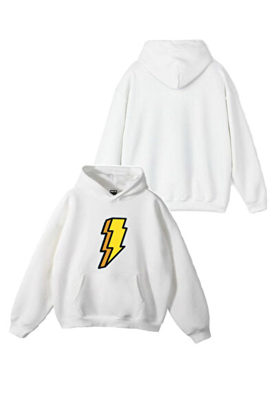 Sebesta Fashion New Season Lightning Printed 3-Ply Cotton Hooded Sweatshirt