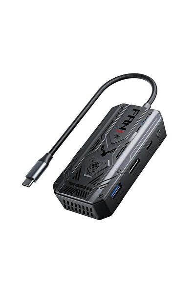PLEXTONE Plextone GS6 Type-C 6-in-1 Hub with Cooling Fan, 4K HDMI, 100W PD Charging and 3 USB 3.0 Ports