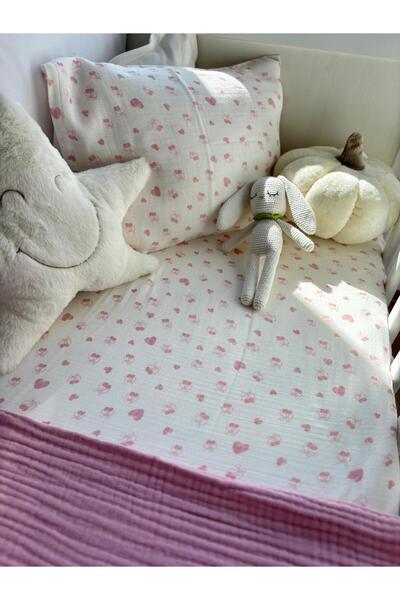 ZEYNUKO 100% Cotton Baby Muslin Sleeping Set with 4 Layers of Muslin Blanket