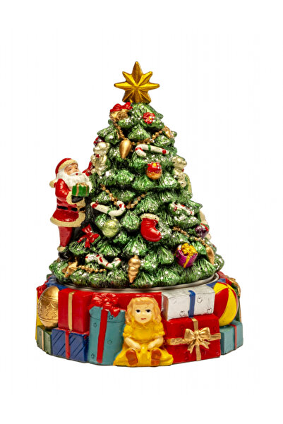 LAMART Brad de Crăciun decorativ muzical cu cadouri și Moș Crăciun