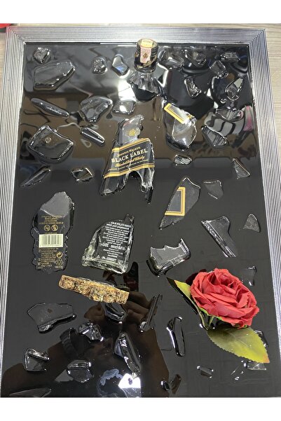 Viski BLACK LABEL EPOKSİ NEON LED EL YAPIMI ÇERÇEVE