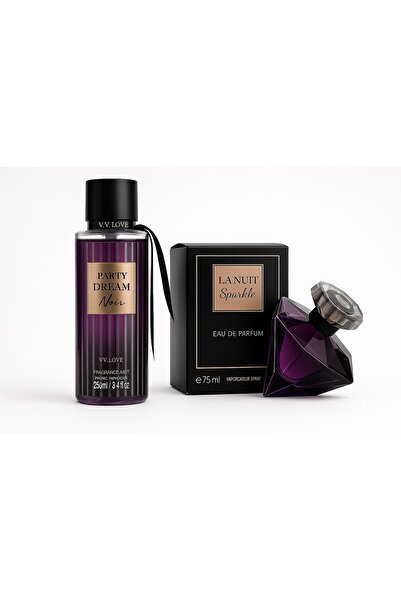 de Set Cadou Apa parfum La Nuit Sparkle 100 ml+ Spray corp Noir 250 ml