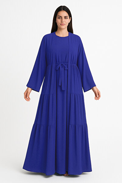 dorbe modest & stylish elegant tiered maxi two piece full length abaya dress ...