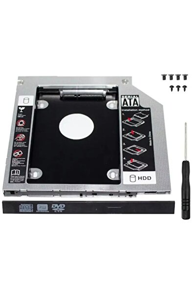Bibilel Rack HDD/SSD pentru instalare suplimentară în laptop, 12.7mm, negru, RBT-BBL8105