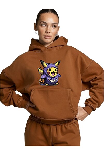 ArtYus Costum unisex Gengar Pikachu Colorat Special cu imprimeu Bumbac suprad...