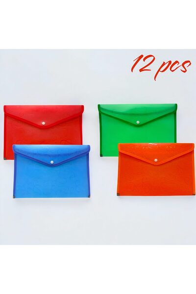 JML Mapa cu Inchidere, prin Capsa 12/set din Plastic, 30x25cm Diferite Culori