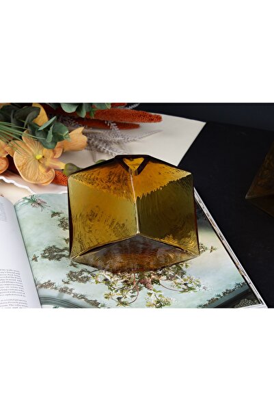 Sembol Velis Orange Glass Vase 16X16X15 cm