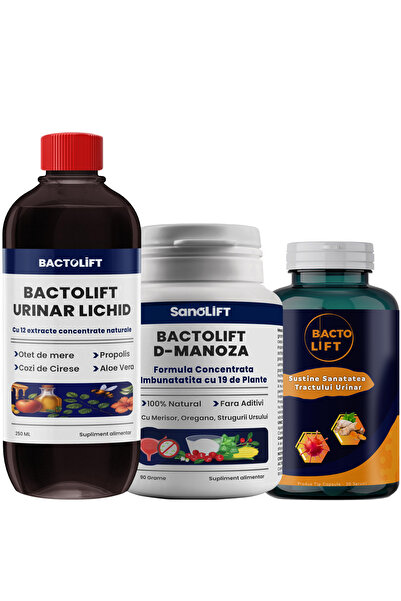 SanoLift Schema Tratament Infectii Urinare Recurente 30 Zile Formula Forte cu44Extrase - BactoLiftUrinarForte