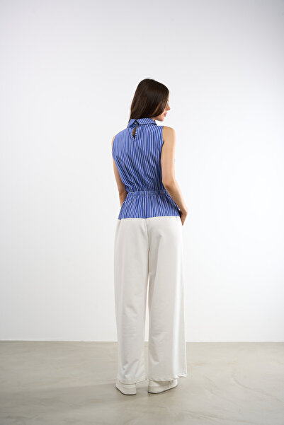 HANIQA Shirt Detailed Design Jumpsuit