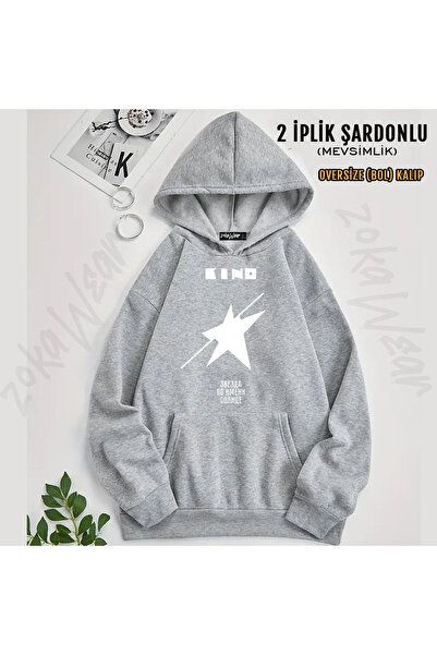 ZOKAWEAR Hanorac cu glugă imprimat Kino Design (2 fire)