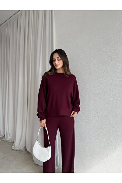 Mooi Butik Laura Suit 8556 - Burgundy