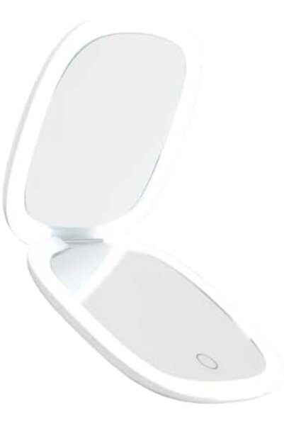 Generic LED Pocket Mirror USB Rechargeable, 3 Color Lighting Dimmable Touch Sensor Travel Size