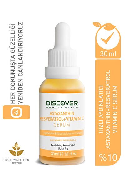 Discover Beauty Style Astaxanthin & Resveratrol %10 C Vitamini Serum Astaksan...