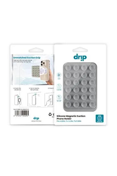 Drip Drip Silicone Magnetic Mobile Phone Holder - Grey