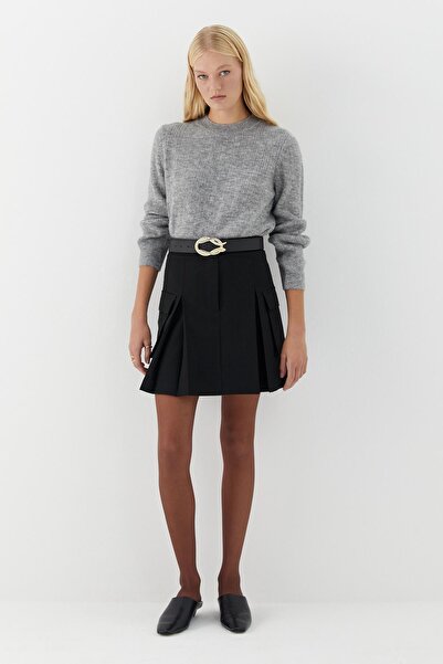 MARKALİSTE Round Neck Knitwear Sweater Gray