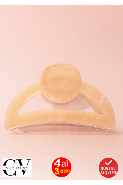 cityvision Yellow Glitter Oval Model Acetate Hair Clip 9 cm – Stylish and Durable