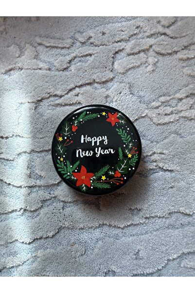 SÜSLÜTASARIM Yılbaşı teneke kutu(1 adet)